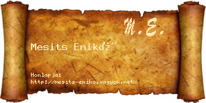 Mesits Enikő névjegykártya