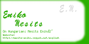 eniko mesits business card